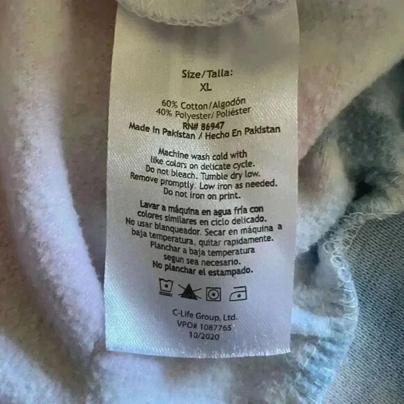 Rugrats Tie-Dye Nickelodeon HOODIE Multicolor Soft Kangaroo Pocket SZ XL #1302 - Picture 11 of 12